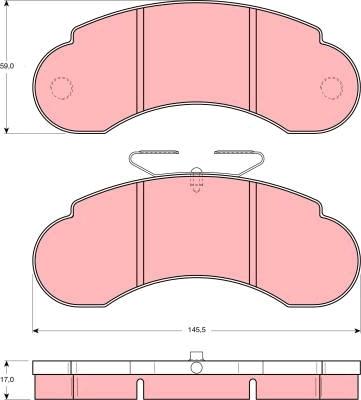 TRW GDB1070 - Kit de plaquettes de frein, frein à disque cwaw.fr