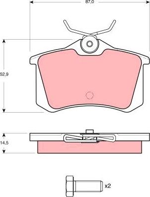 TRW GDB1073 - Kit de plaquettes de frein, frein à disque cwaw.fr