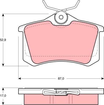 TRW GDB1196 - Kit de plaquettes de frein, frein à disque cwaw.fr