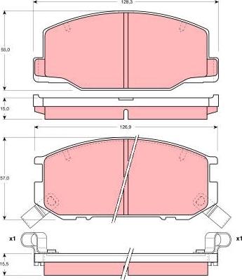 TRW GDB1190DT - Kit de plaquettes de frein, frein à disque cwaw.fr