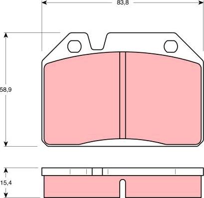 TRW GDB119 - Kit de plaquettes de frein, frein à disque cwaw.fr