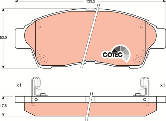 TRW GDB1143 - Kit de plaquettes de frein, frein à disque cwaw.fr