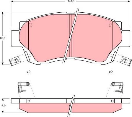 TRW GDB1142DT - Kit de plaquettes de frein, frein à disque cwaw.fr