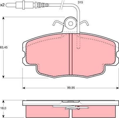 TRW GDB114 - Kit de plaquettes de frein, frein à disque cwaw.fr