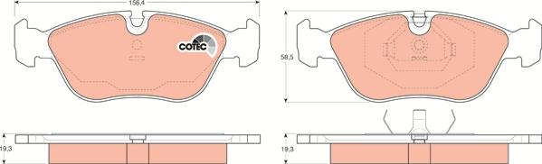 TRW GDB1159 - Kit de plaquettes de frein, frein à disque cwaw.fr