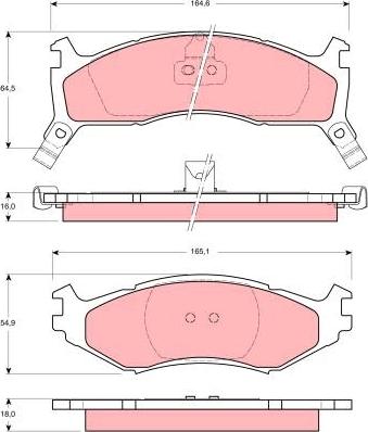 TRW GDB1158 - Kit de plaquettes de frein, frein à disque cwaw.fr