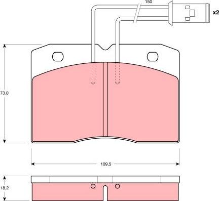 TRW GDB1152 - Kit de plaquettes de frein, frein à disque cwaw.fr