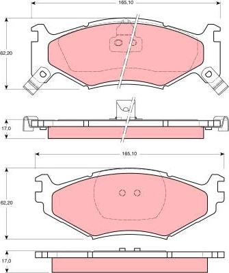 TRW GDB1157 - Kit de plaquettes de frein, frein à disque cwaw.fr