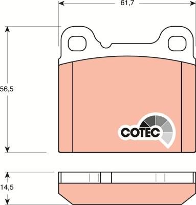 TRW GDB1160 - Kit de plaquettes de frein, frein à disque cwaw.fr