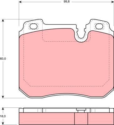 TRW GDB1161 - Kit de plaquettes de frein, frein à disque cwaw.fr