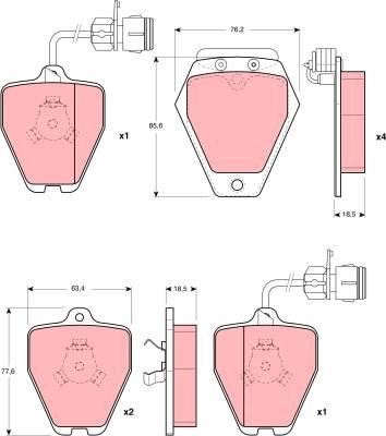 TRW GDB1162 - Kit de plaquettes de frein, frein à disque cwaw.fr