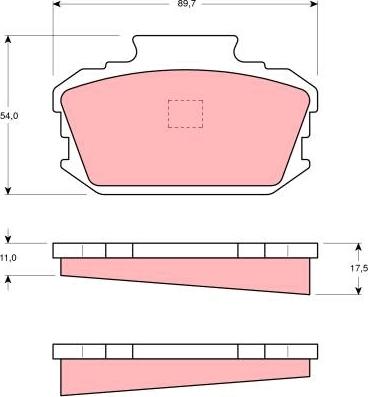 TRW GDB116 - Kit de plaquettes de frein, frein à disque cwaw.fr