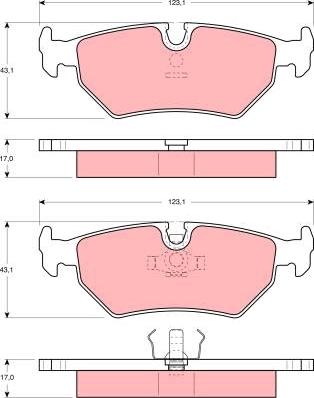 TRW GDB1109 - Kit de plaquettes de frein, frein à disque cwaw.fr