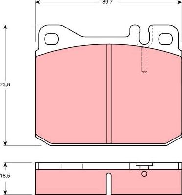 TRW GDB1103 - Kit de plaquettes de frein, frein à disque cwaw.fr