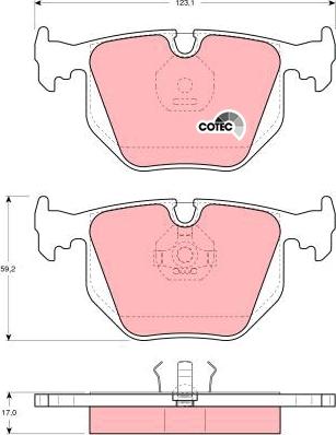 TRW GDB1119 - Kit de plaquettes de frein, frein à disque cwaw.fr