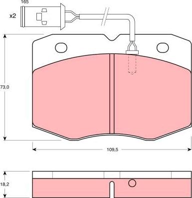 TRW GDB1111 - Kit de plaquettes de frein, frein à disque cwaw.fr