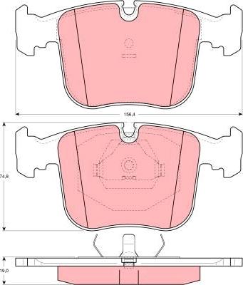 TRW GDB1118 - Kit de plaquettes de frein, frein à disque cwaw.fr