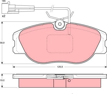 TRW GDB1117 - Kit de plaquettes de frein, frein à disque cwaw.fr