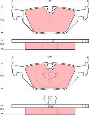 TRW GDB1189 - Kit de plaquettes de frein, frein à disque cwaw.fr