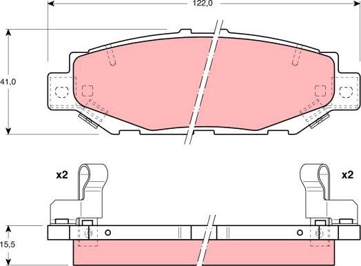 TRW GDB1185AT - Kit de plaquettes de frein, frein à disque cwaw.fr