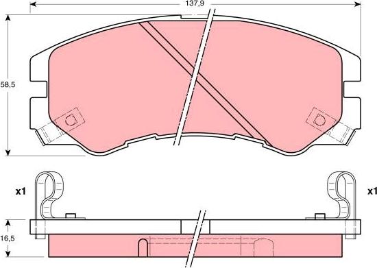 TRW GDB1186DT - Kit de plaquettes de frein, frein à disque cwaw.fr