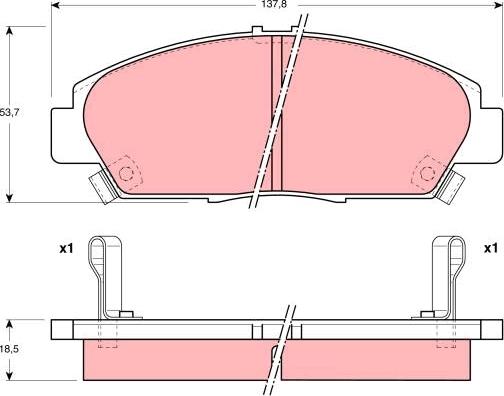 TRW GDB1180 - Kit de plaquettes de frein, frein à disque cwaw.fr