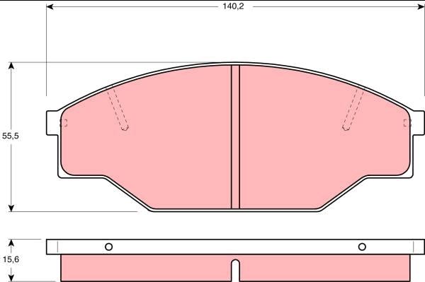 TRW GDB1181 - Kit de plaquettes de frein, frein à disque cwaw.fr