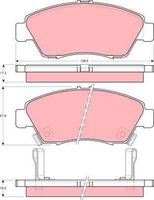 TRW GDB1183 - Kit de plaquettes de frein, frein à disque cwaw.fr