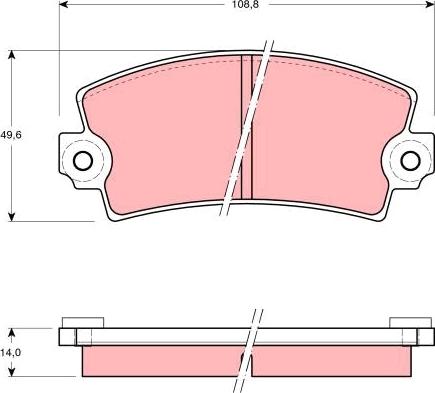 TRW GDB118 - Kit de plaquettes de frein, frein à disque cwaw.fr