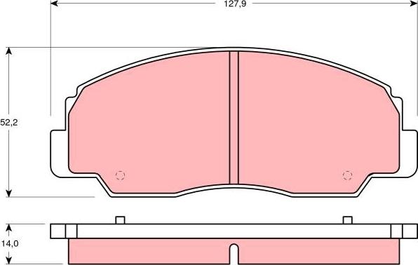 TRW GDB1134 - Kit de plaquettes de frein, frein à disque cwaw.fr