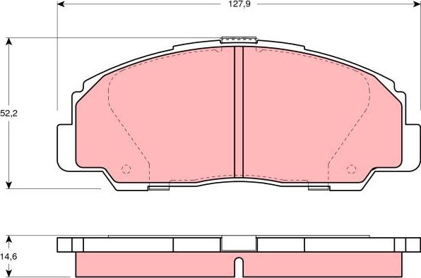 TRW GDB1135 - Kit de plaquettes de frein, frein à disque cwaw.fr