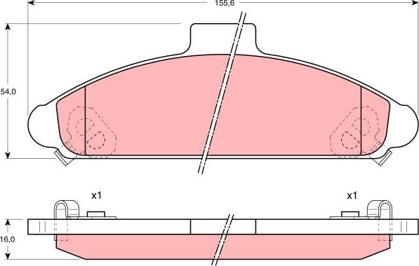 TRW GDB1136 - Kit de plaquettes de frein, frein à disque cwaw.fr