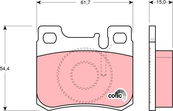 TRW GDB1130 - Kit de plaquettes de frein, frein à disque cwaw.fr