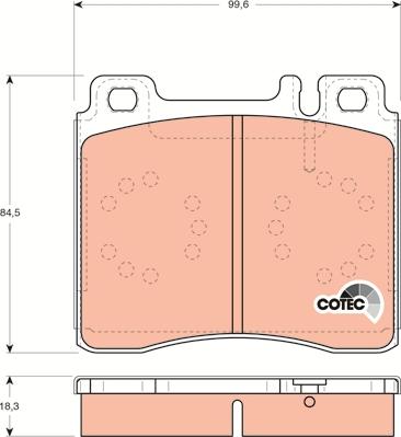 TRW GDB113 - Kit de plaquettes de frein, frein à disque cwaw.fr