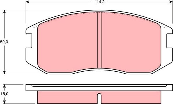 TRW GDB1129 - Kit de plaquettes de frein, frein à disque cwaw.fr