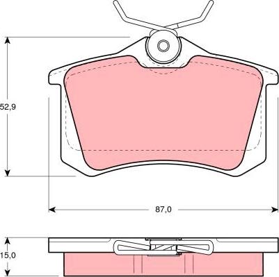 TRW GDB1121 - Kit de plaquettes de frein, frein à disque cwaw.fr