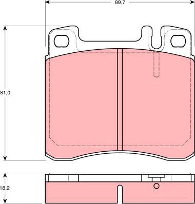 TRW GDB1122 - Kit de plaquettes de frein, frein à disque cwaw.fr