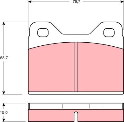 TRW GDB112 - Kit de plaquettes de frein, frein à disque cwaw.fr