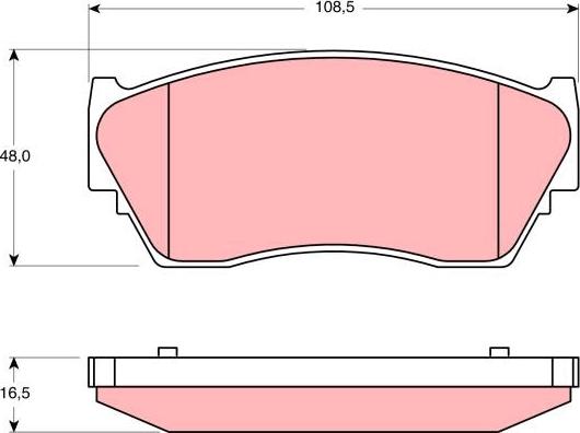 TRW GDB1170 - Kit de plaquettes de frein, frein à disque cwaw.fr