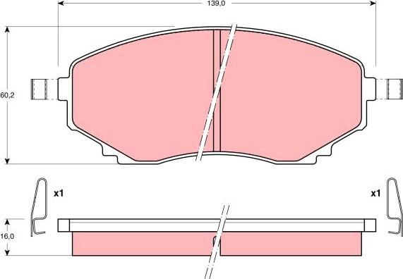 TRW GDB1177 - Kit de plaquettes de frein, frein à disque cwaw.fr