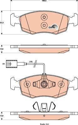 TRW GDB1899 - Kit de plaquettes de frein, frein à disque cwaw.fr