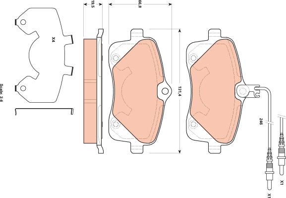 TRW GDB1895 - Kit de plaquettes de frein, frein à disque cwaw.fr