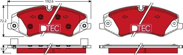 TRW GDB1898DTE - Kit de plaquettes de frein, frein à disque cwaw.fr