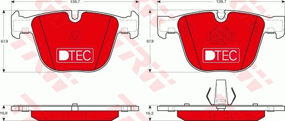 TRW GDB1892DTE - Kit de plaquettes de frein, frein à disque cwaw.fr