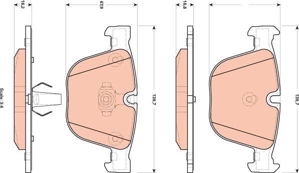 TRW GDB1892 - Kit de plaquettes de frein, frein à disque cwaw.fr