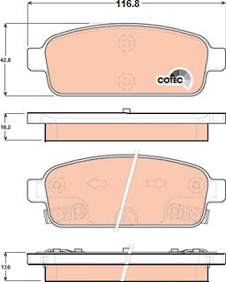 TRW GDB1844 - Kit de plaquettes de frein, frein à disque cwaw.fr