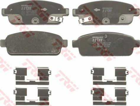 TRW GDB1844 - Kit de plaquettes de frein, frein à disque cwaw.fr