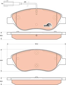 TRW GDB1855 - Kit de plaquettes de frein, frein à disque cwaw.fr