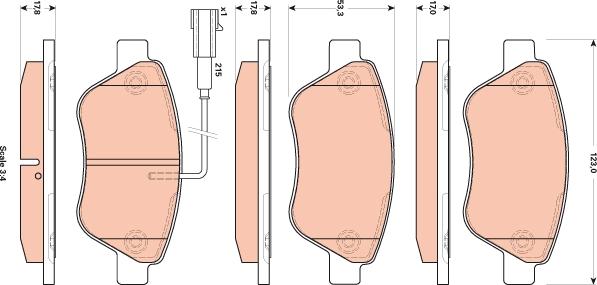 TRW GDB1853 - Kit de plaquettes de frein, frein à disque cwaw.fr