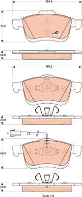 TRW GDB1864 - Kit de plaquettes de frein, frein à disque cwaw.fr